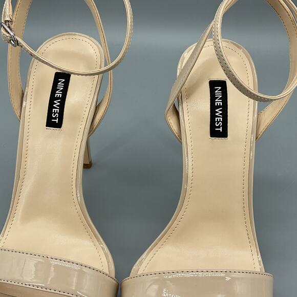 NEW Nine West Women’s Loola High Heel Sandals Taupe Size 8.5M - Picture 6 of 10